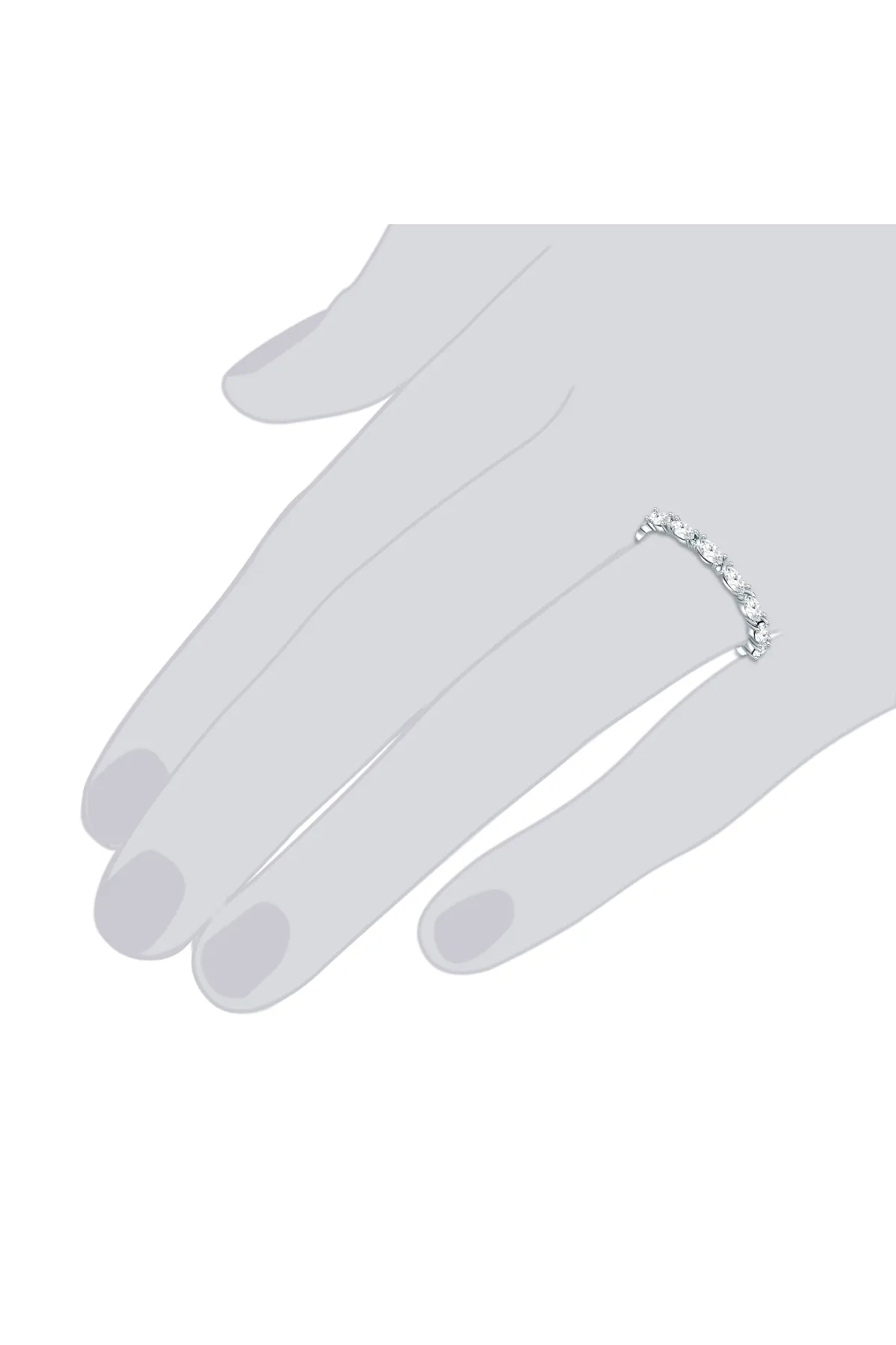 Lulu & Jane  Ring mit Kristallen von Swarovski® Ring verziert mit Kristallen von Swarovski® weiß