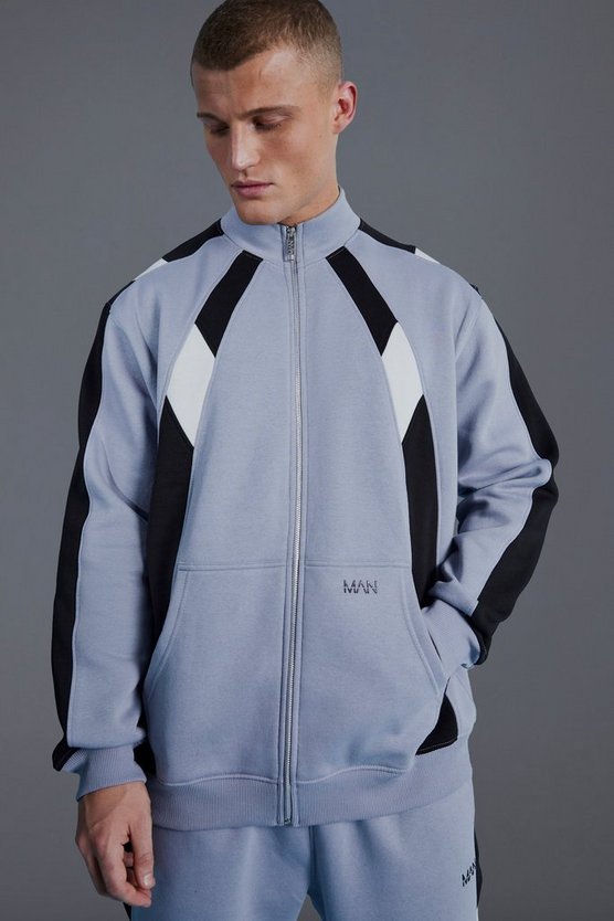Man Active Oversize Colorblock Trainingsoberteil