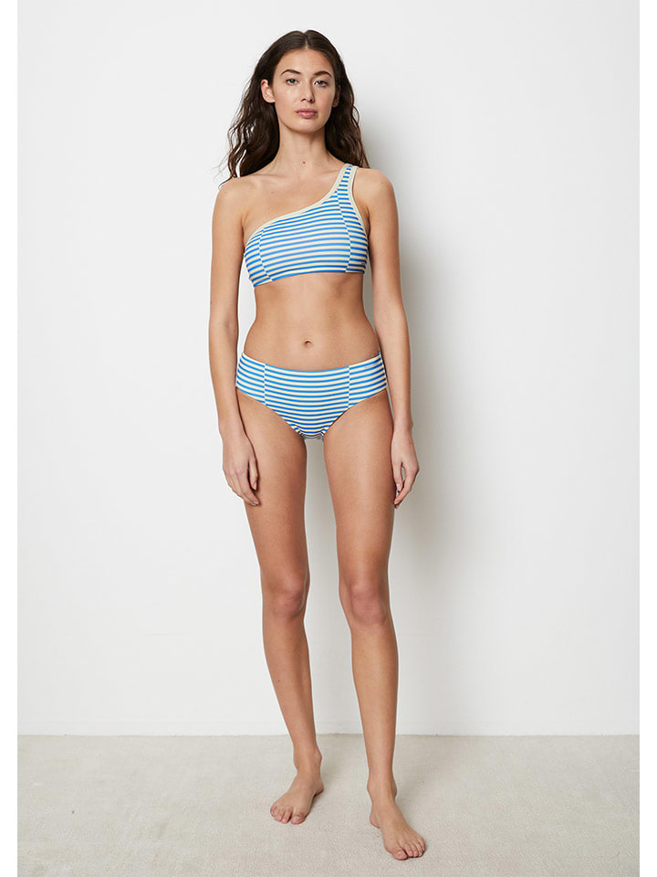 Marc O´Polo Bikini-Hose in Blau/ Weiß günstig kaufen