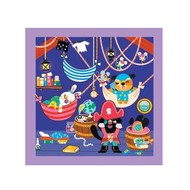 Livre Pinceau magique, Animaux pirates - Gründ