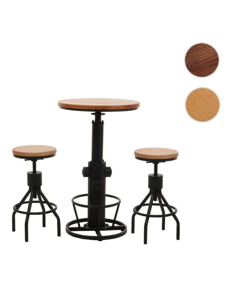 MCW Set Bartisch   2x Barhocker N17, Natur günstig kaufen onesize