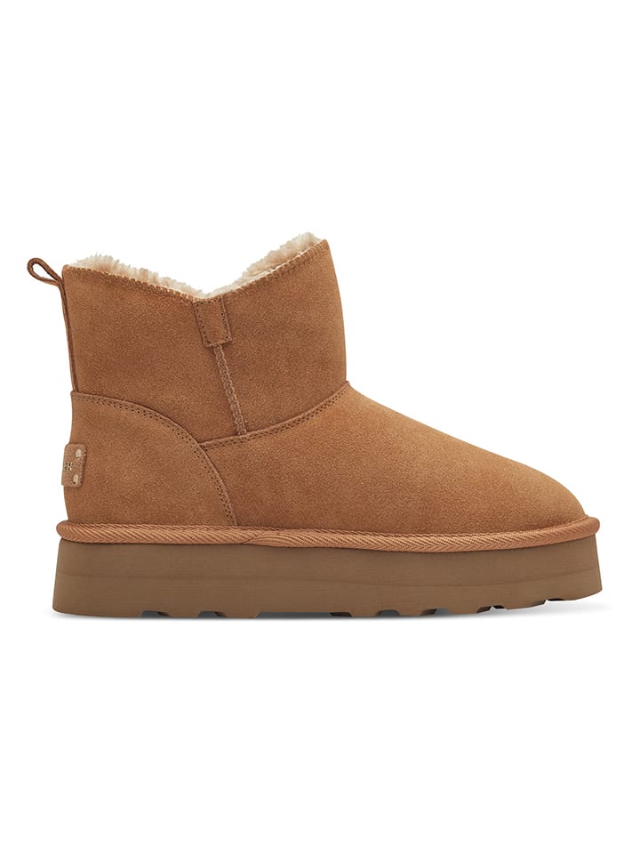 s.Oliver Leder-Winterboots in Hellbraun günstig kaufen