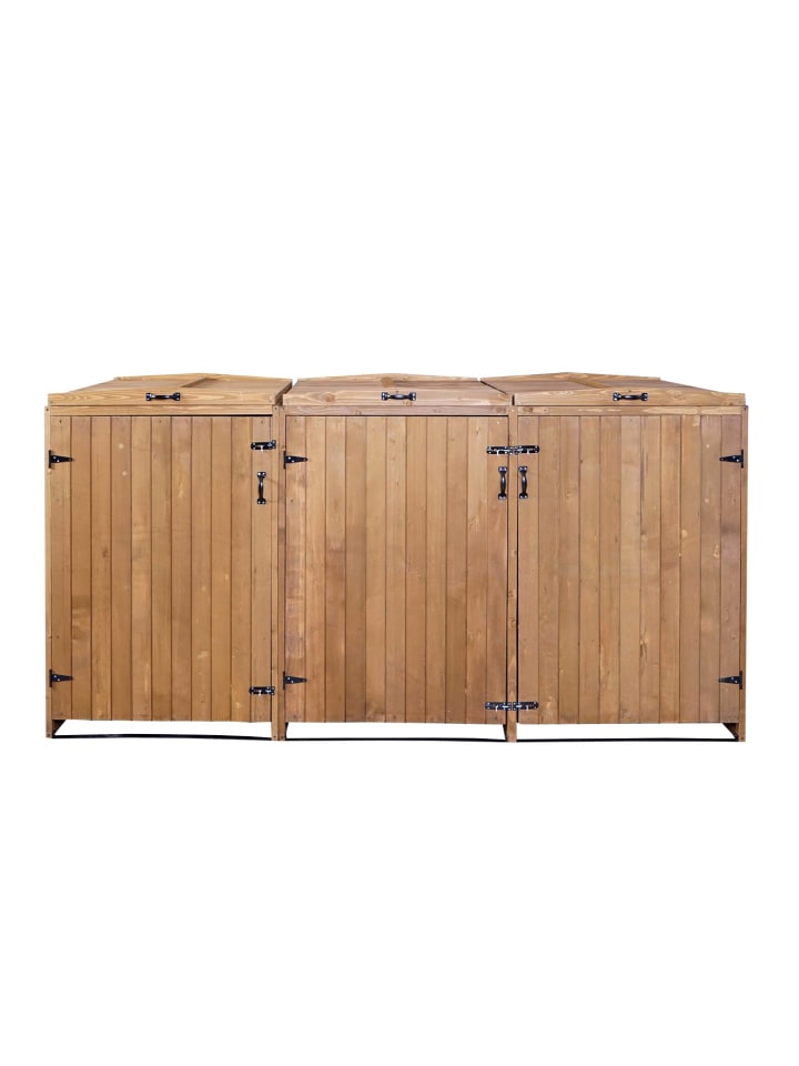 MCW 3er-/6er-Mülltonnenverkleidung H74, Braun günstig kaufen onesize