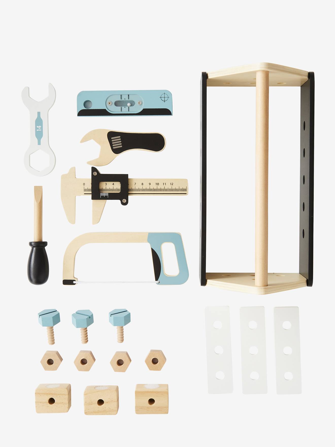 Boîte à outils du bricoleur en bois FSC® noir