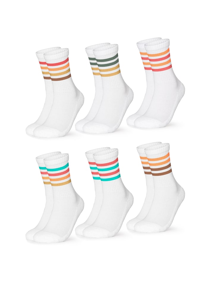 Occulto 6er Pack Retro Tennis Socken Steffi in 60s günstig kaufen