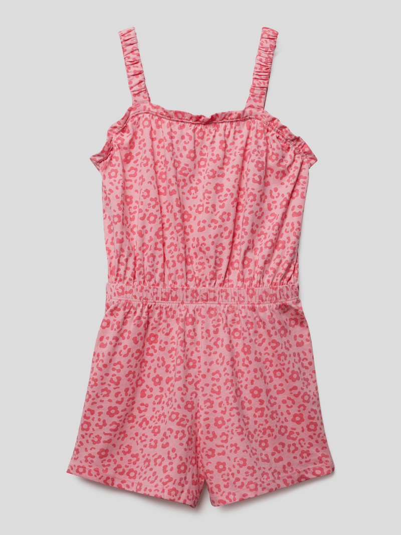 Playsuit mit Animal-Print in altrosa