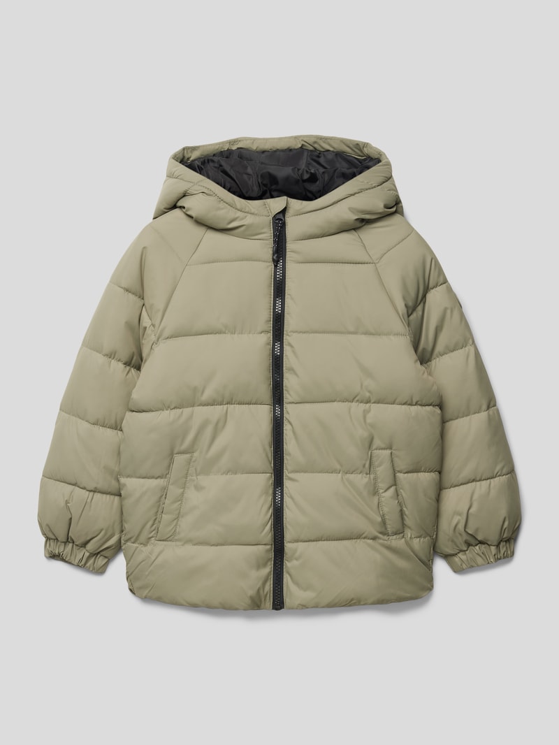Steppjacke mit Kapuze Modell 'america' in schilf