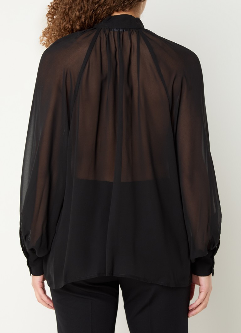 Benetton  Semi-transparante blouse met volant