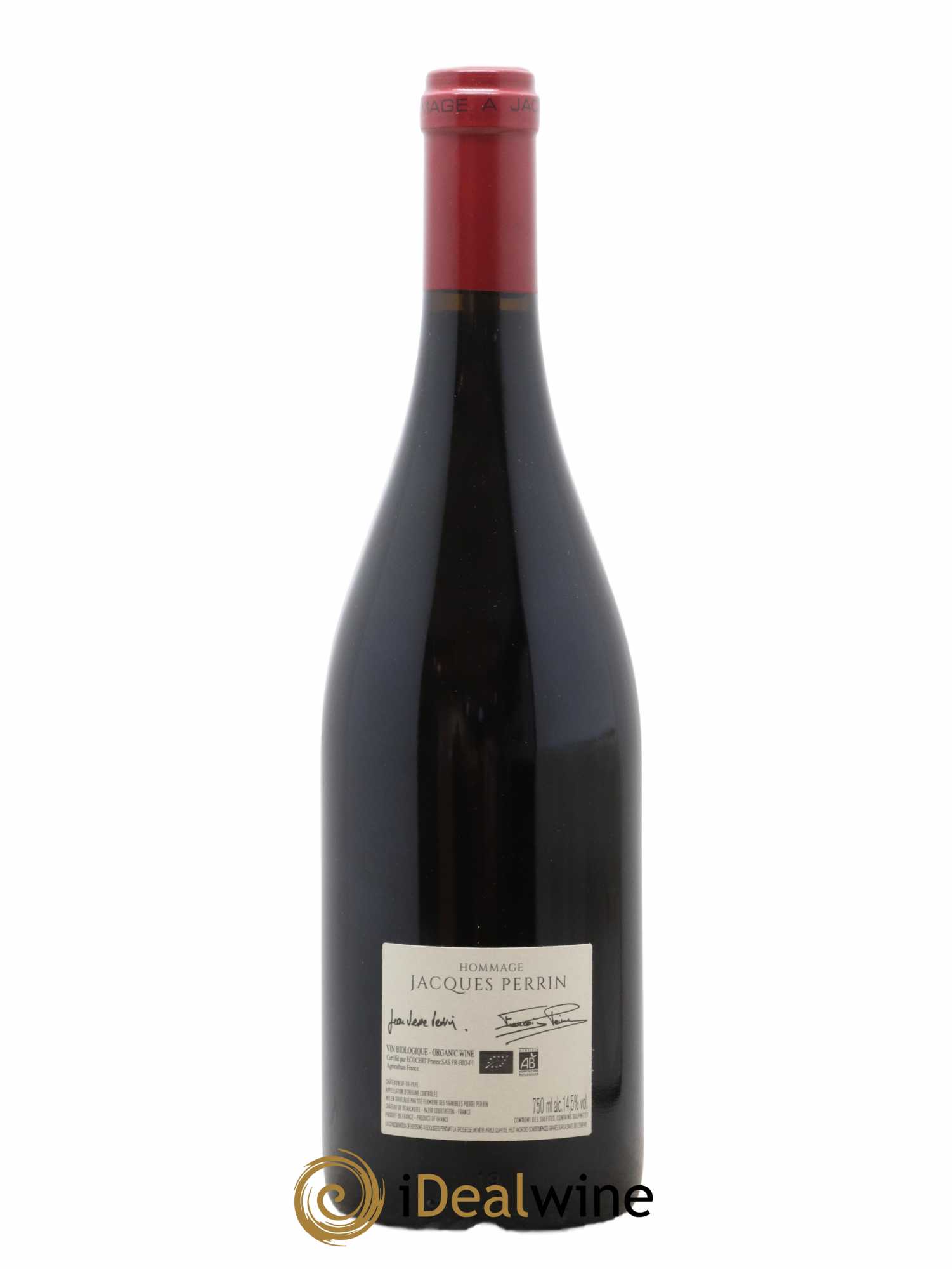 Châteauneuf-du-Pape Château de Château de Beaucastel Hommage à Jacques Perrin Famille Perrin  2020 - Lot de 1 Bouteille