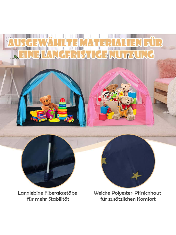 COSTWAY Prinzess Spielhaus in Blau günstig kaufen 102 cm