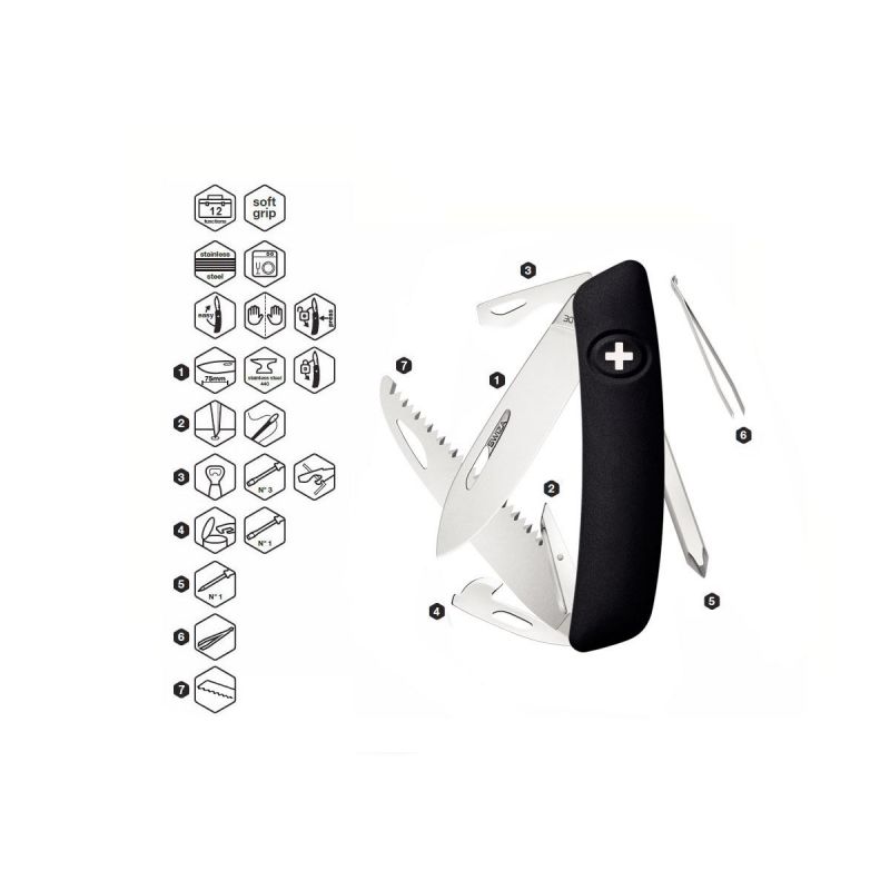Swiza D06 Black, Schweizer Taschenmesser made in Swiss