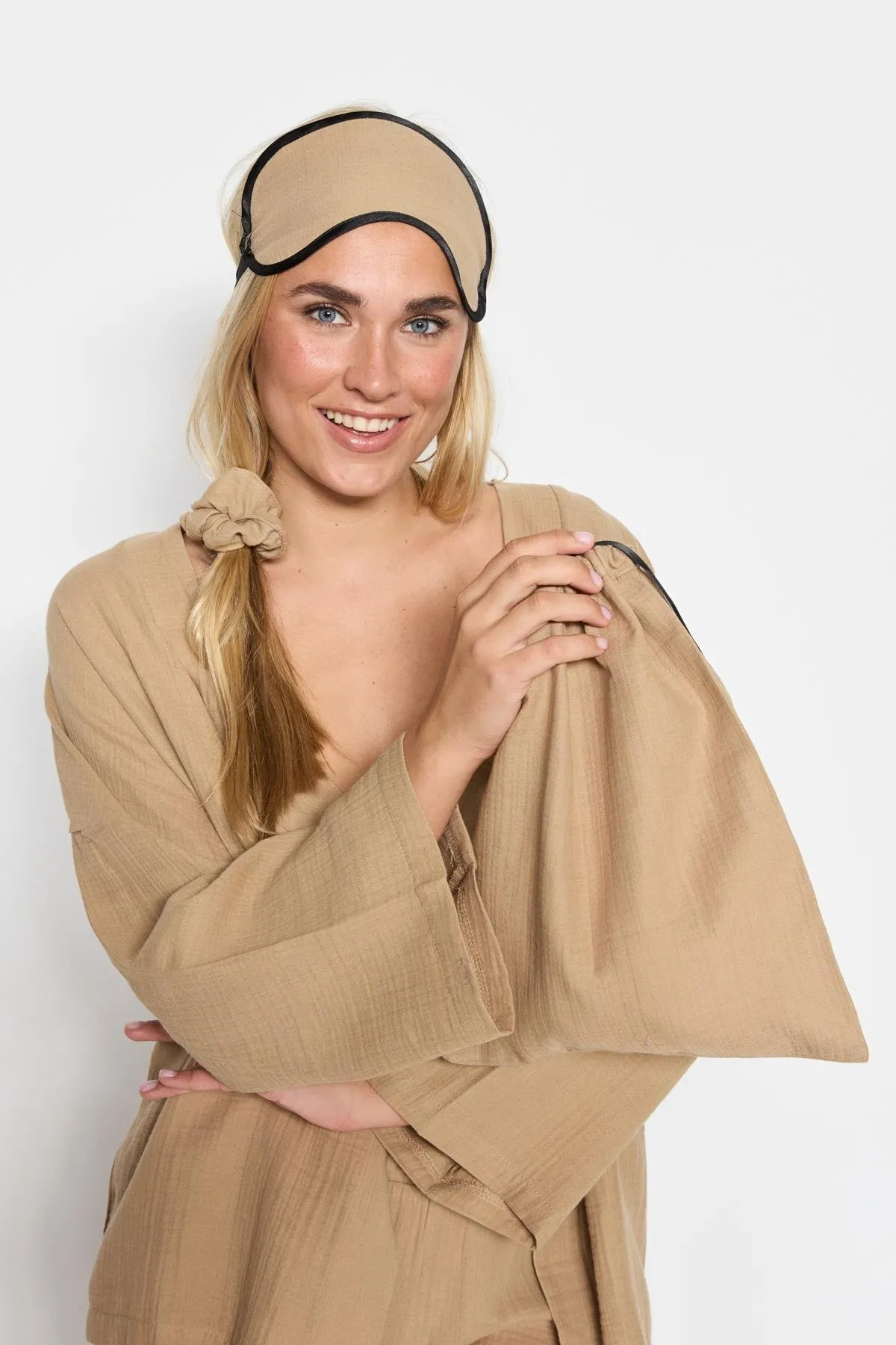 C&City  7-teiliges Musselin-Set aus Bio-Baumwolle 9551 Beige