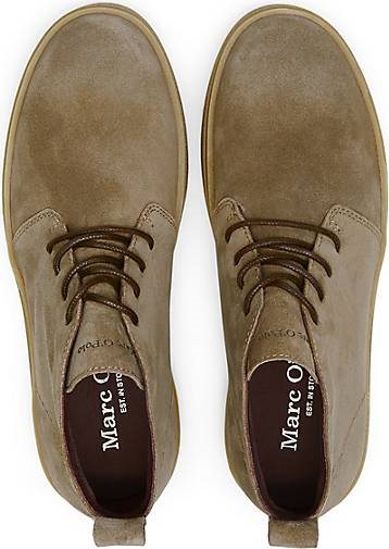 Marc O'Polo Schnürstiefel aus softem Velours-Rindleder