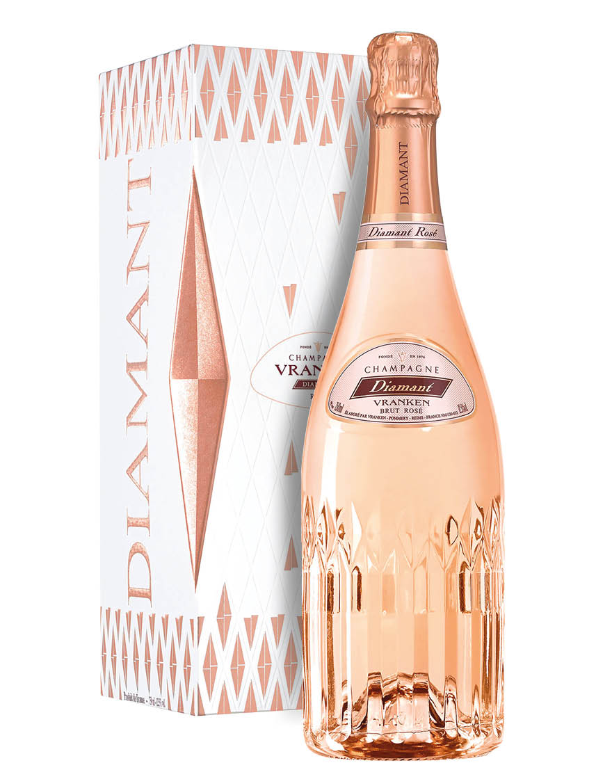 Champagne AOC Rosé Brut Cuvèe Diamant Vranken 0,75 ℓ, En Étui