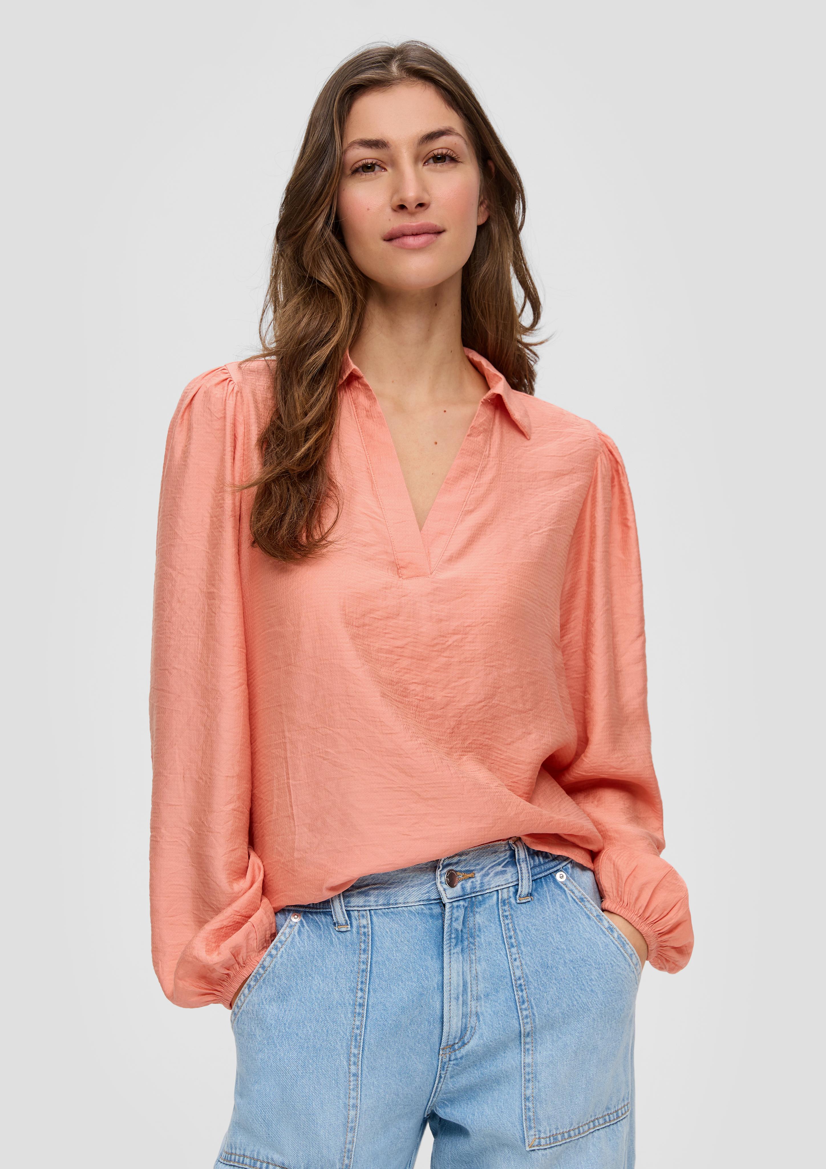 Bluse mit Puffärmel aus Viskosemix  2137582-2108