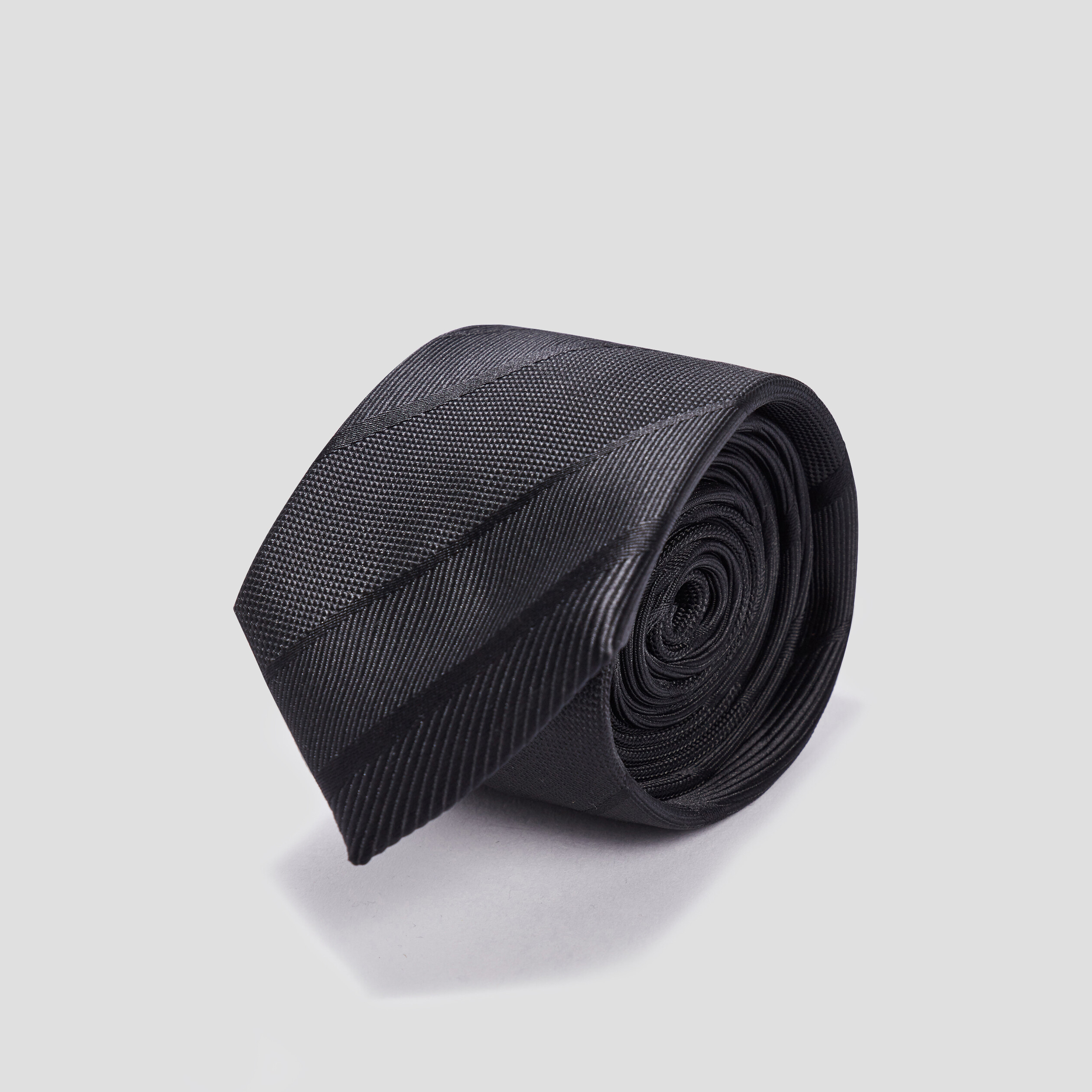 Cravate texturé noir homme | La Halle