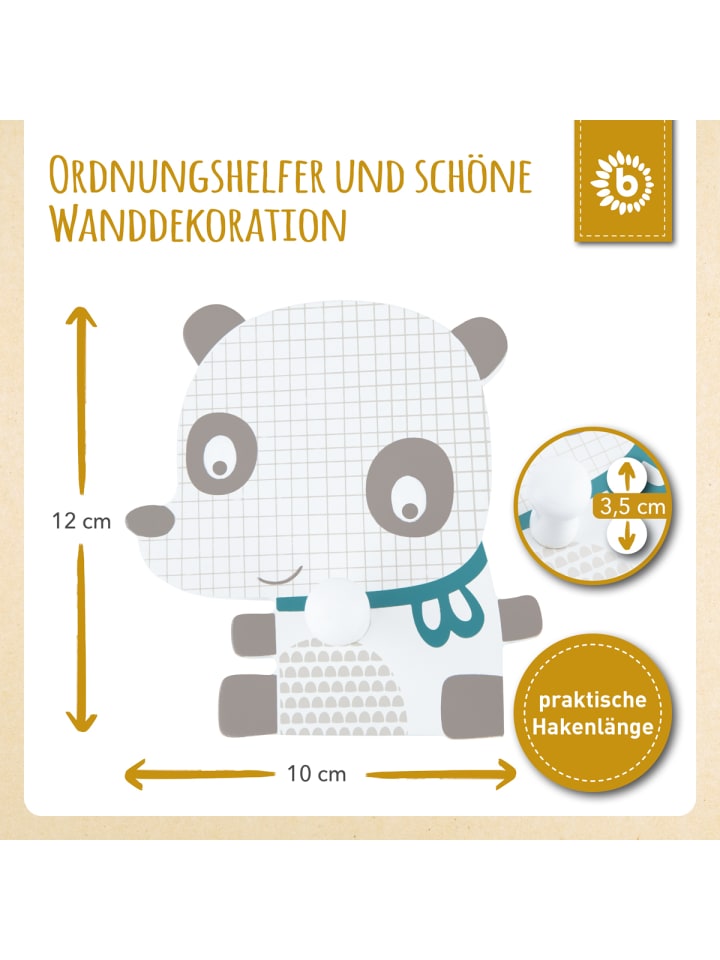Bieco Spielwaren Kindergarderobe Panda in Weiß günstig kaufen onesize