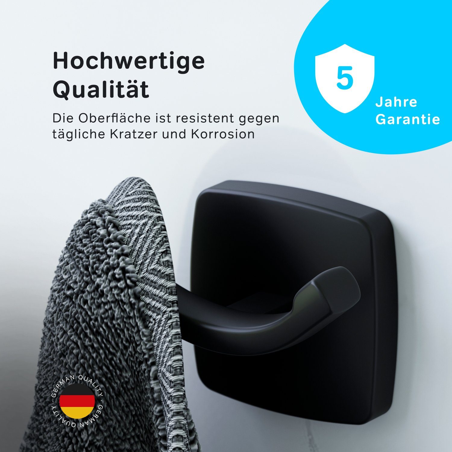 AM.PM Wandhaken Gem, Badezimmer, Küche, Dusche, (Ein Doppelhaken / Hakensatz), besteht aus hochwertigem Stahl, der Rost und Korrosion widersteht
