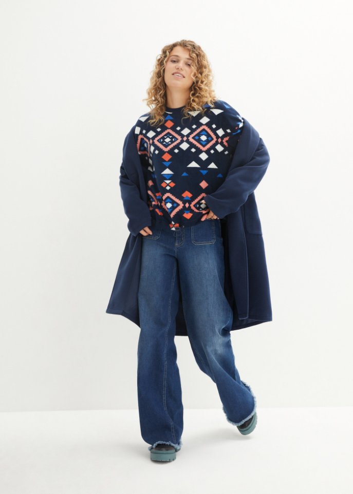 Bedrucktes Teddy-Fleeceshirt