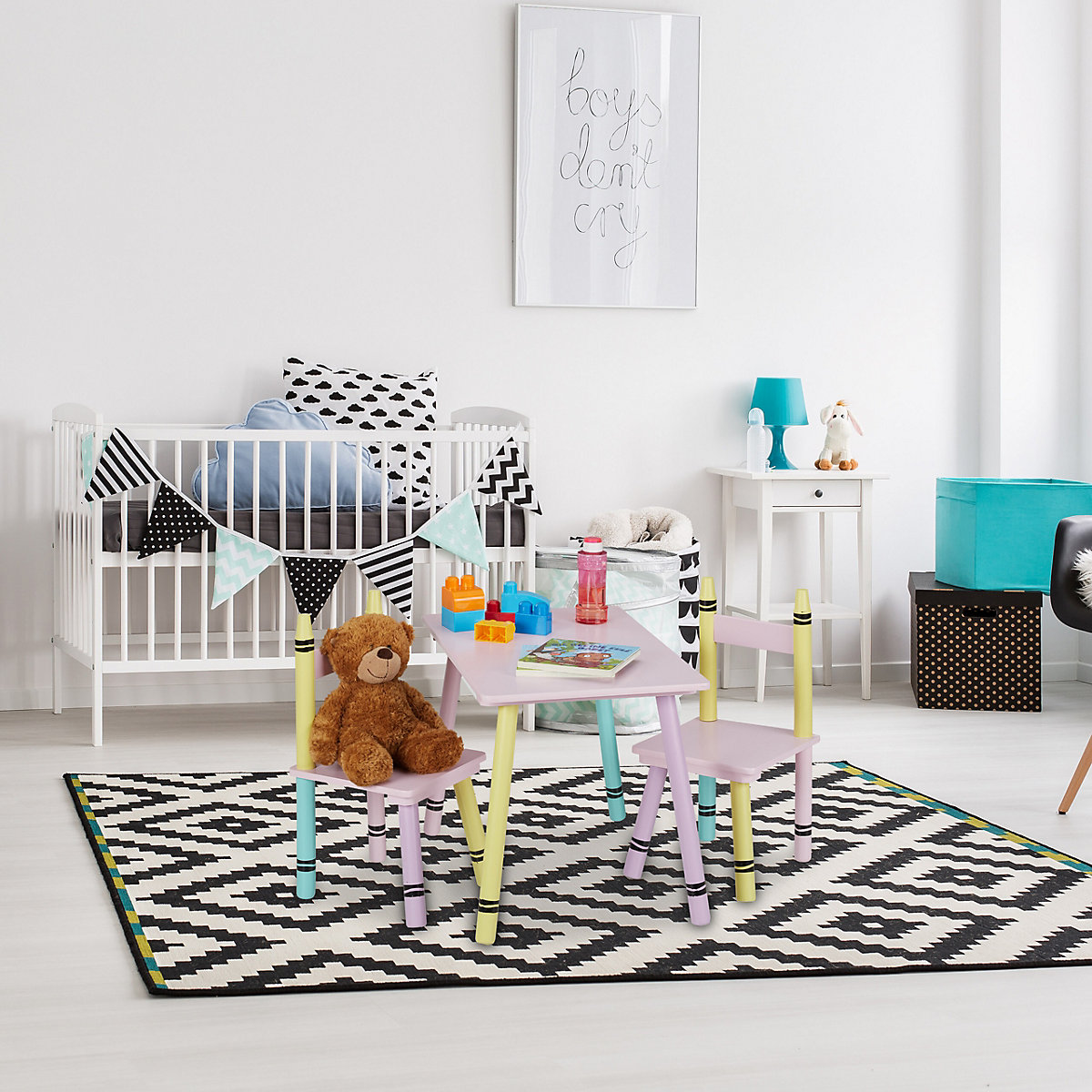3-teilige Kindersitzgruppe bunt