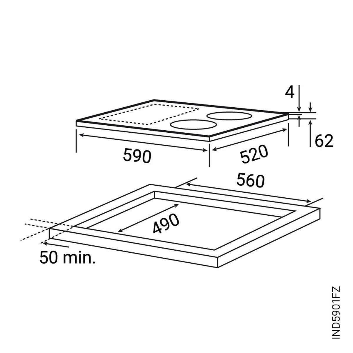 KKT KOLBE Backofen-Set KKT KOLBE Backofen und Induktionskochfeld SET80102FZ, mit 2-fach Teleskopauszug, 60cm Einbau-Backofen EB8010ED + 59cm Induktionskochfeld IND5901FZ