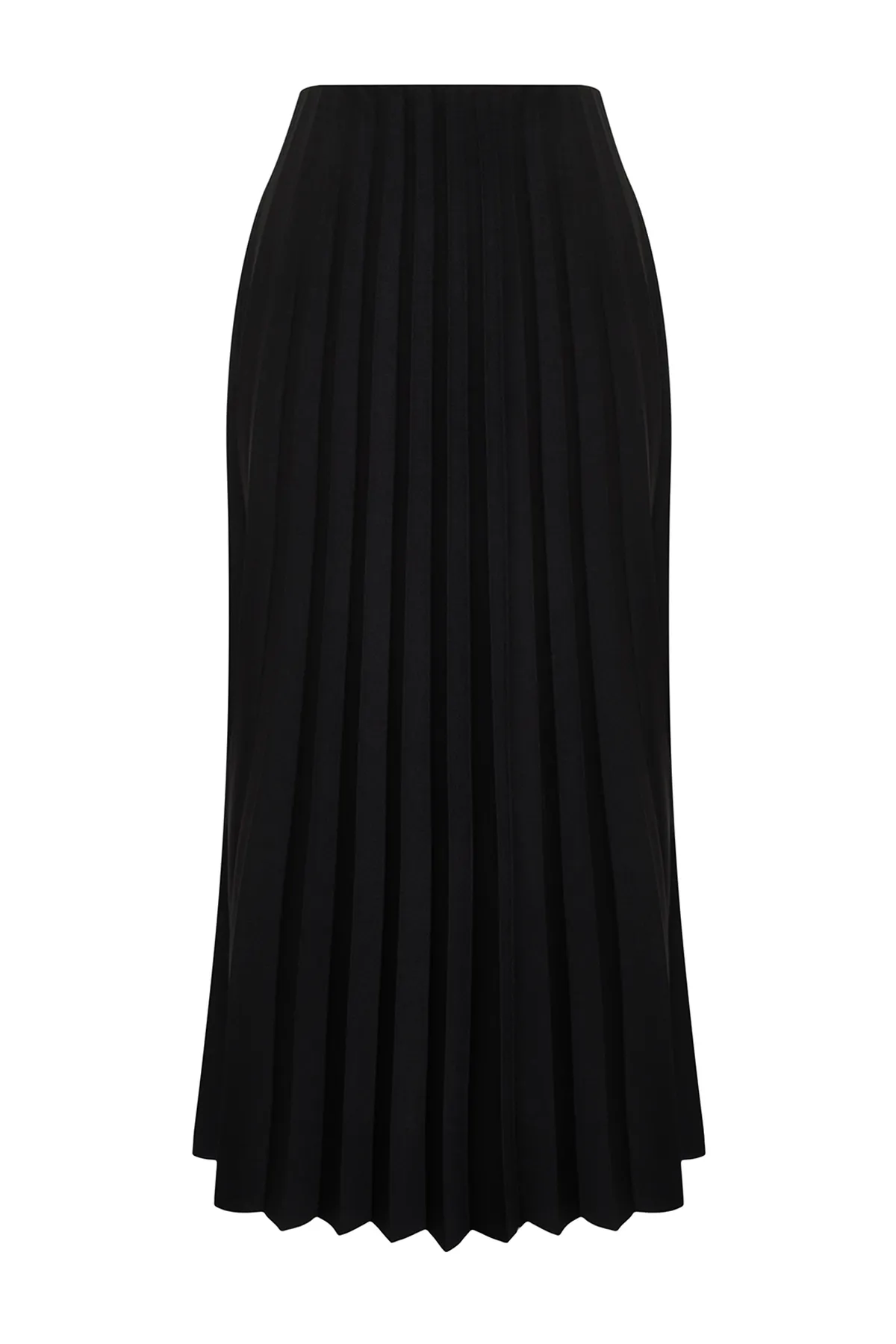 Trendyol Modest  Schwarzer plissierter Strickrock TCTSS24EE00005
