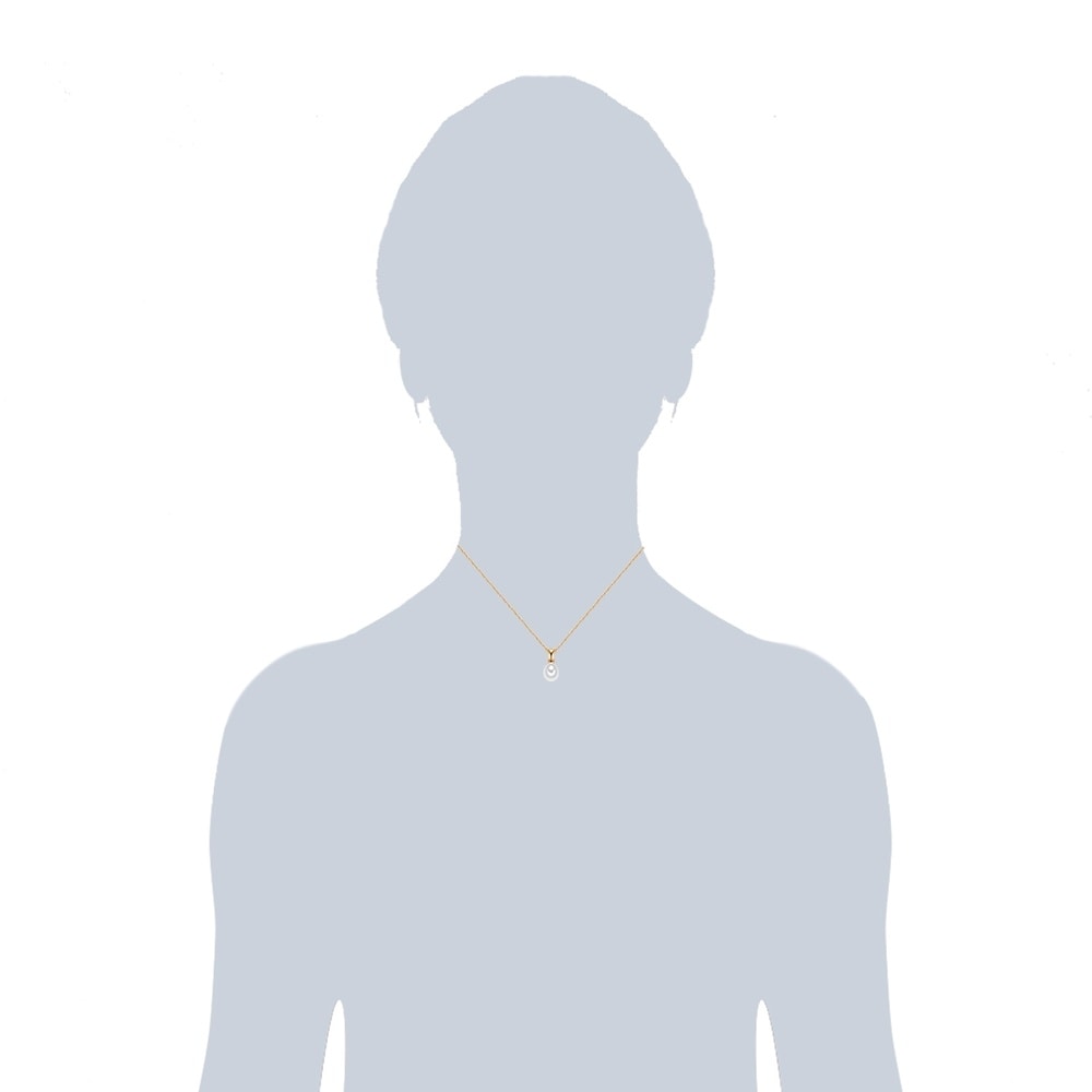 Valero Pearls Collier en argent Argent sterling Perle de culture d'eau douce en Or jaune collier