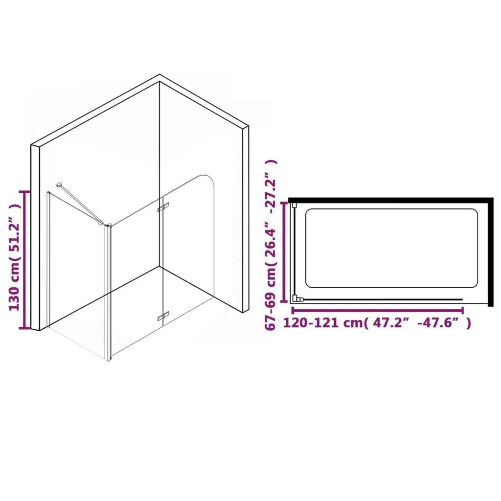 DOTMALL Badewannenaufsatz Einscheibensicherheitsglas, (2-fach), Faltbar,L x B x H: 120x68x130 cm