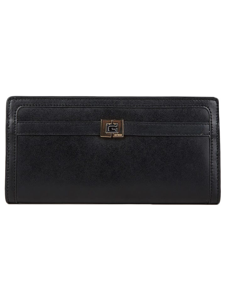 Guess Leder-Geldbörse in Schwarz - (B)20,5 x (H)10,5 x (T)3 cm günstig kaufen onesize