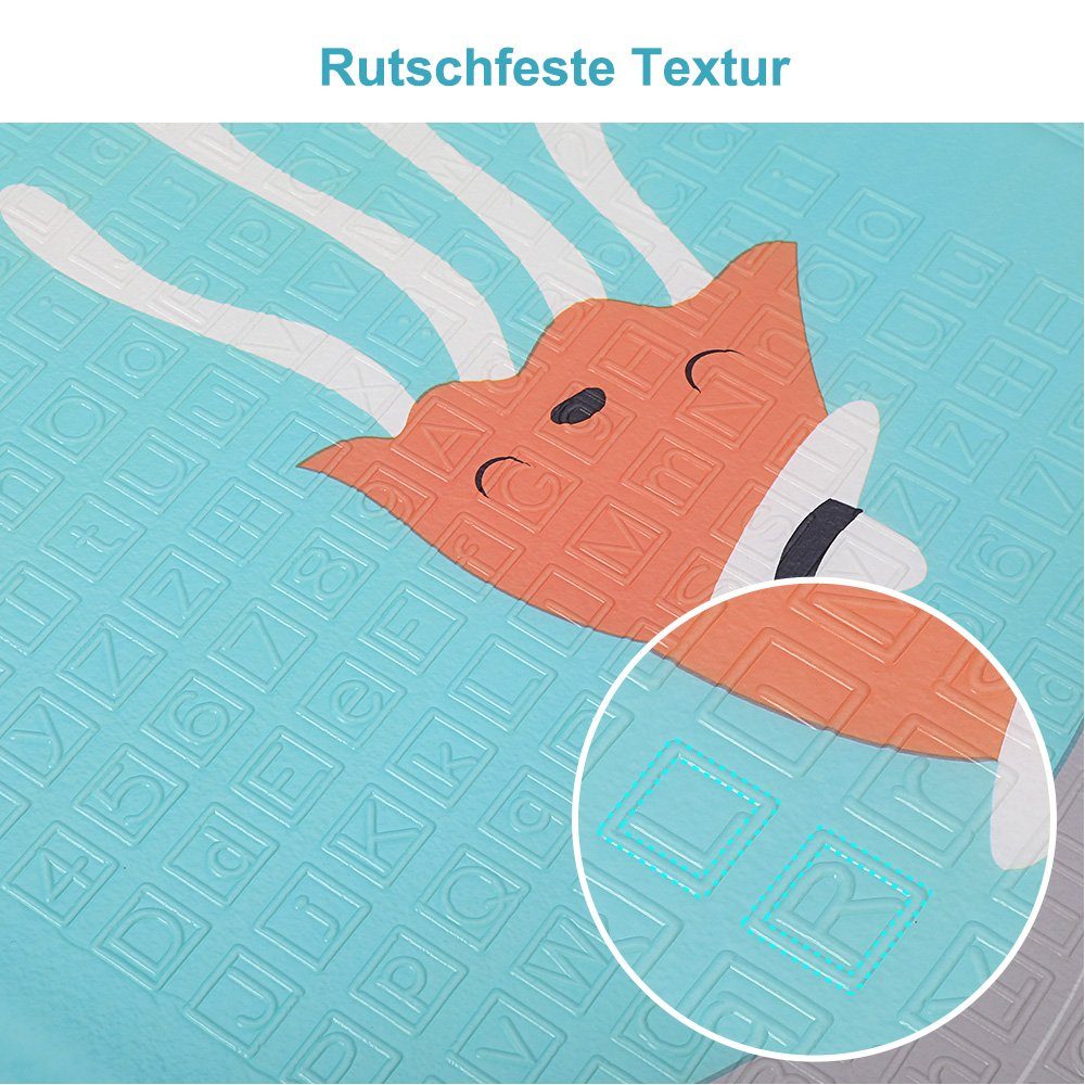 OUNUO Spielmatte Baby Spielteppich Doppelseitige Krabbelmatte 200 x 180 CM