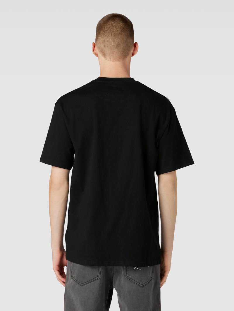 T-Shirt mit Label-Print in black
