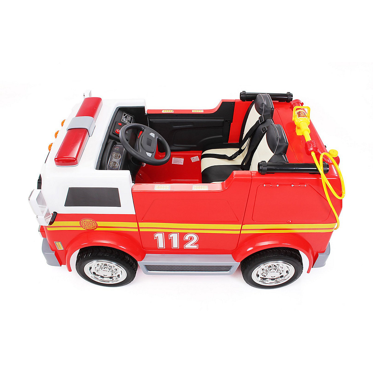 Kinder Elektroauto Feuerwehr LL911 - 2x45 Watt - Kinderauto mit Fernbedienung - Soundmodul