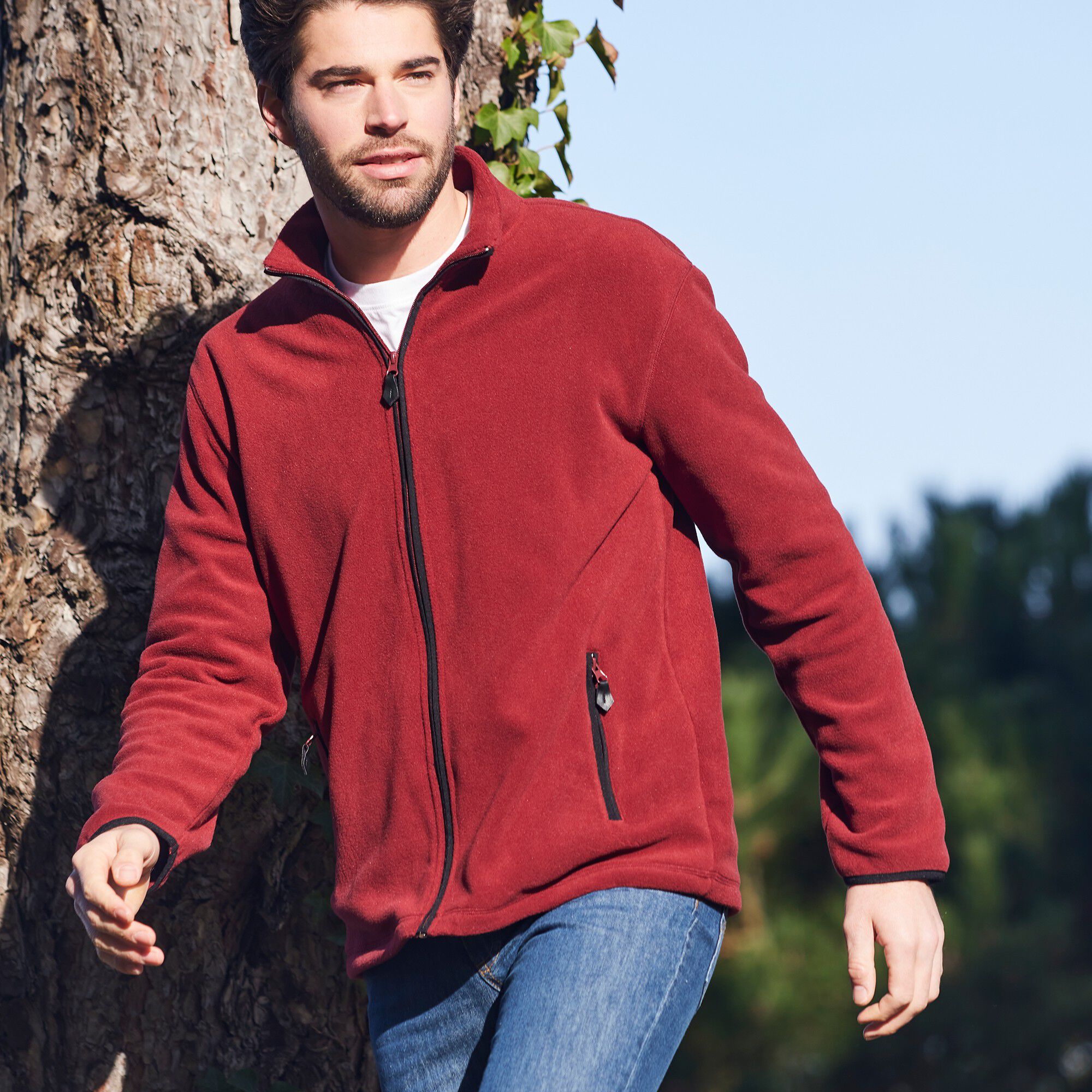 Blouson zippé maille micropolaire