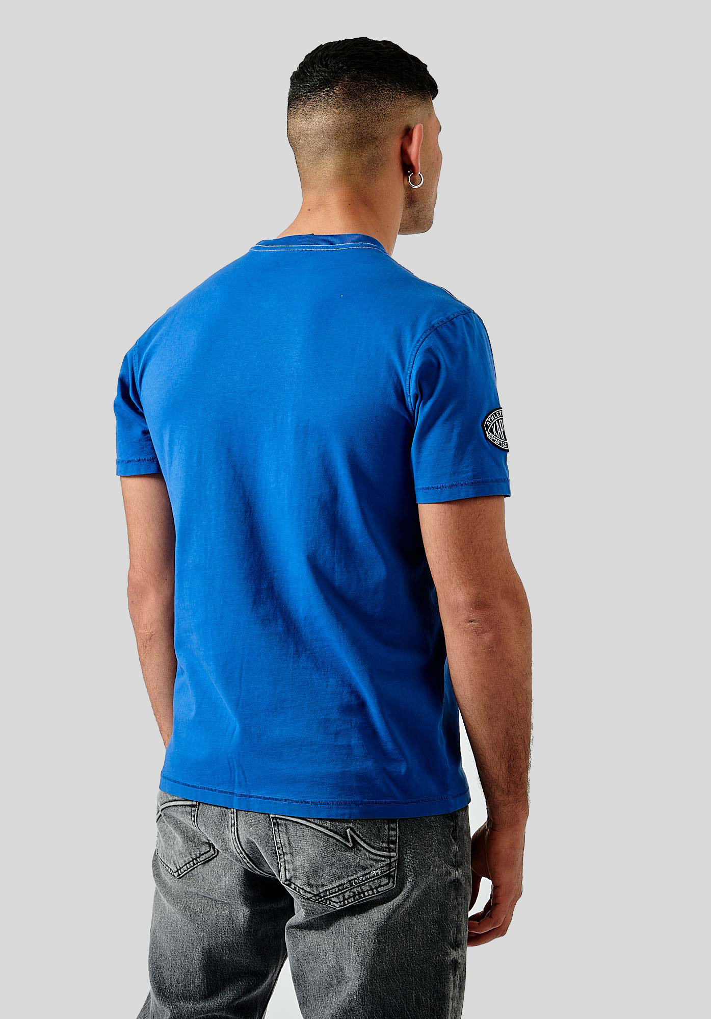 BAREL  T-shirt bleu homme 100% coton
