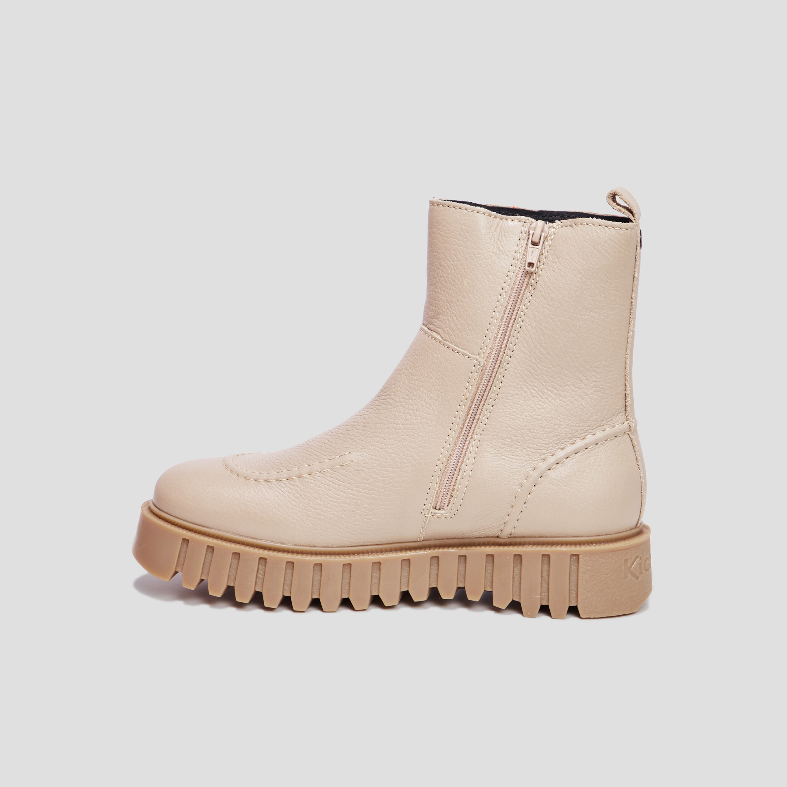 Bottines en cuir Kickers Kickfancy sable femme | La Halle