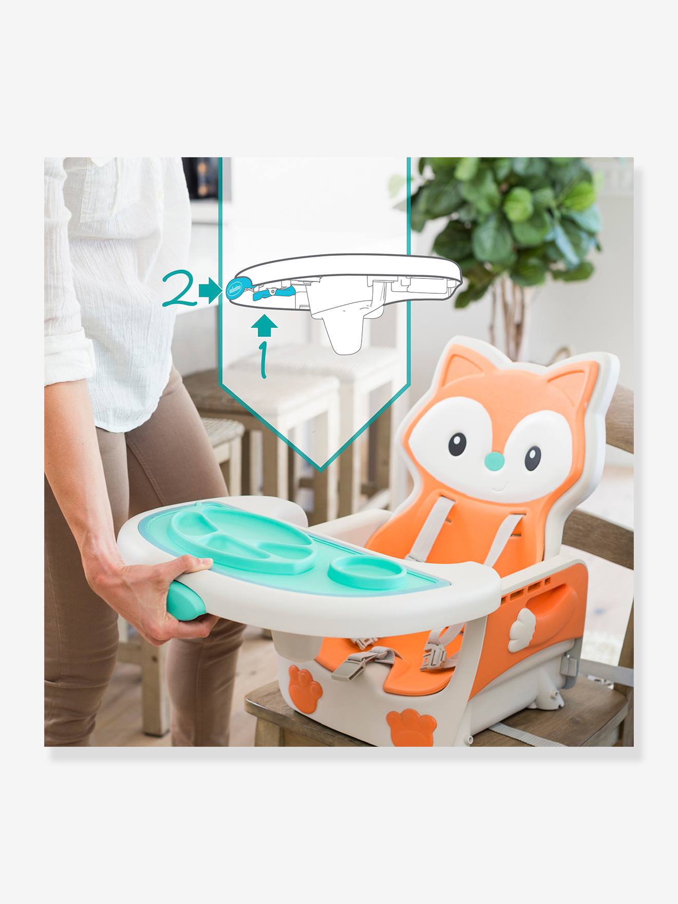 Infantino Baby 3-in-1-Hochstuhl INFANTINO, Fuchs - orange