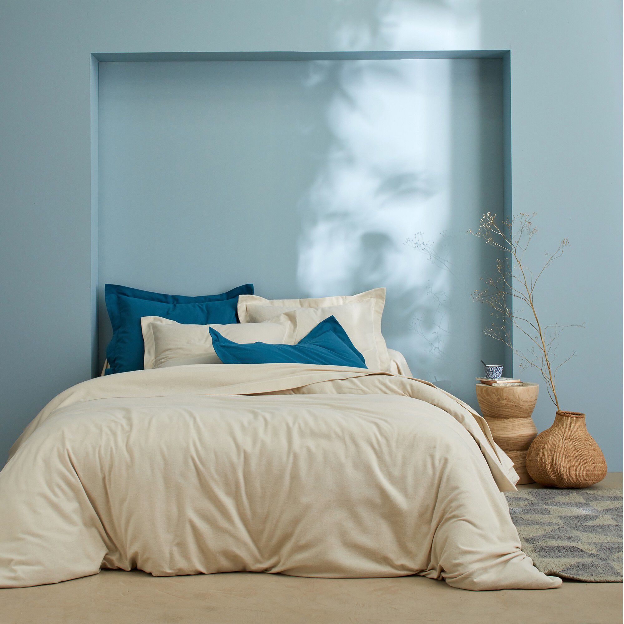 Linge de lit uni flanelle