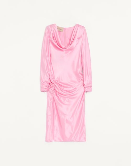 Vestido midi de crepe acetinado