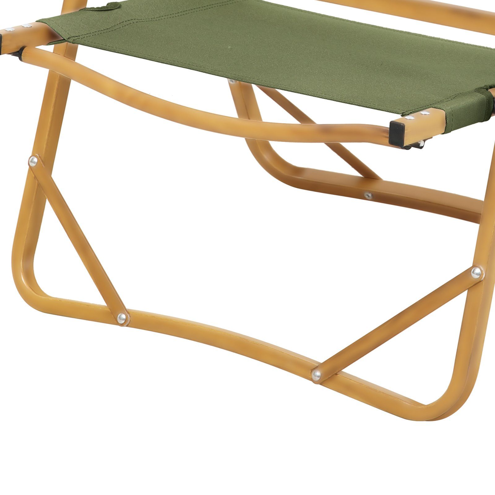 JAWINIO Campingstuhl, Outdoor, faltbar, mit Armlehnen, Faltstuhl, Dunkelgrün
