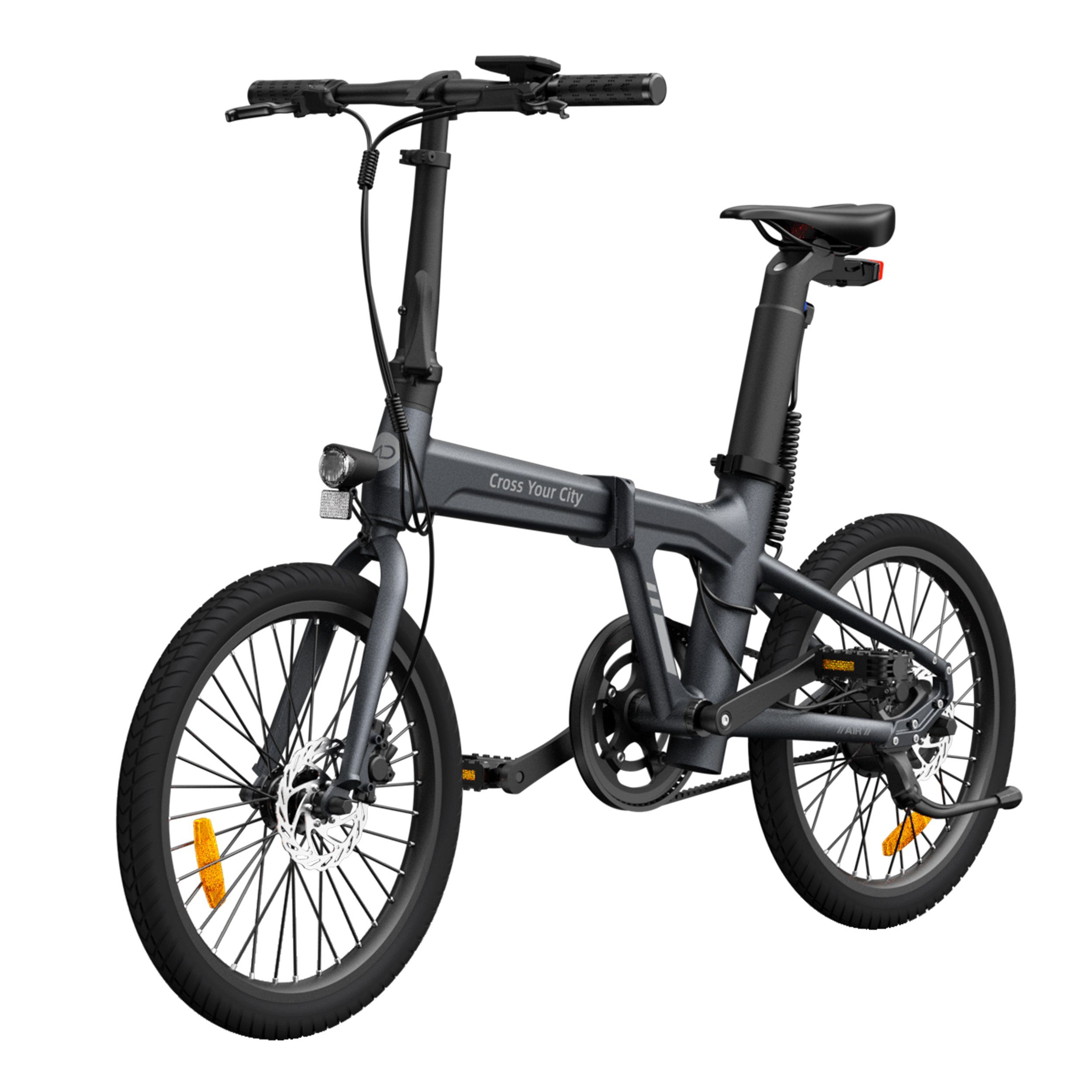 ADO E-Bike Air 20 Faltbares E-Fahrrad Revolution, Ultraleichtgewicht 17,5 KG, 1 Gang, Heckmotor, ebike Damen/Herren,Lampe