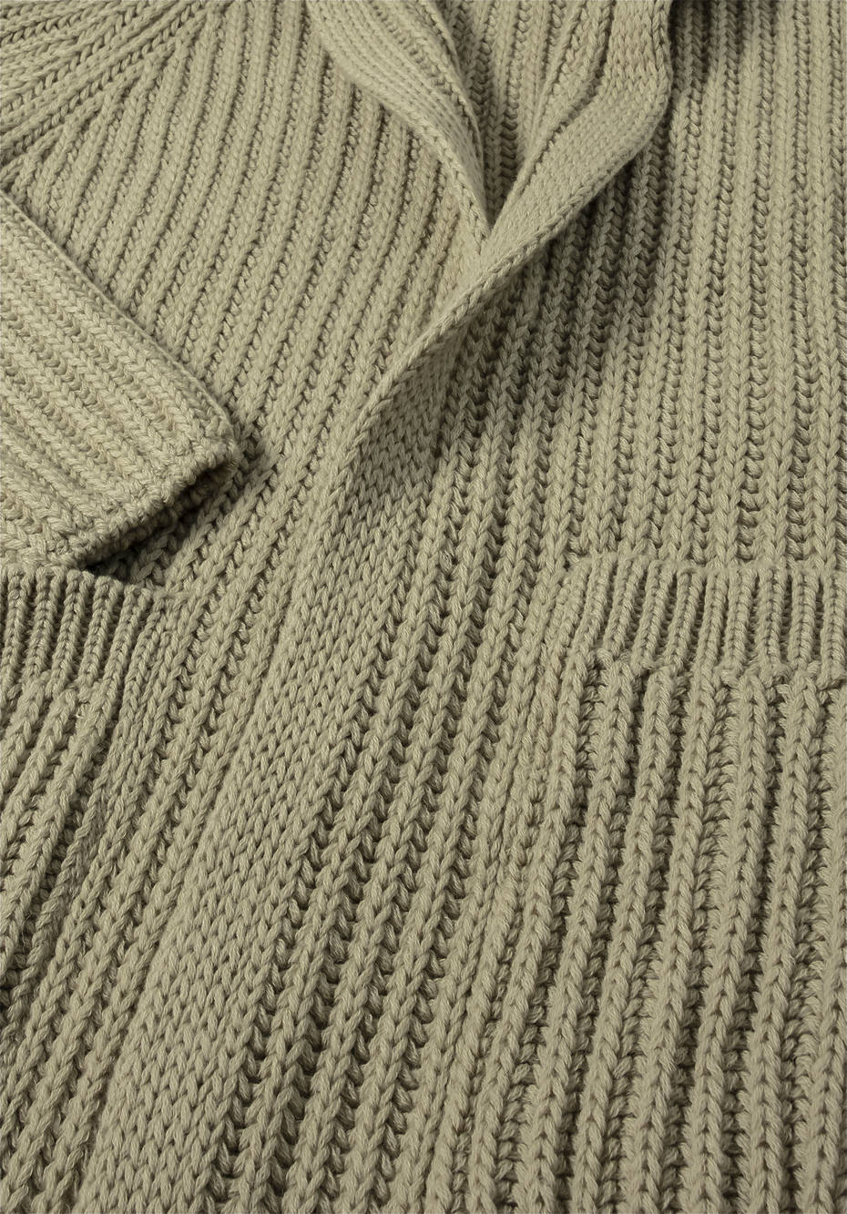 Strickmantel aus Bio-Baumwolle und Bio-Merinowolle