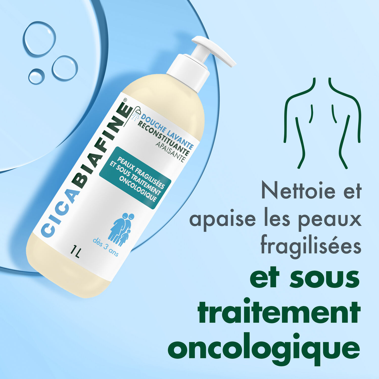 Cicabiafine Douche Lavante Reconstituante CICABIAFINE® Douche Lavante Reconstituante Apaisante 1L
