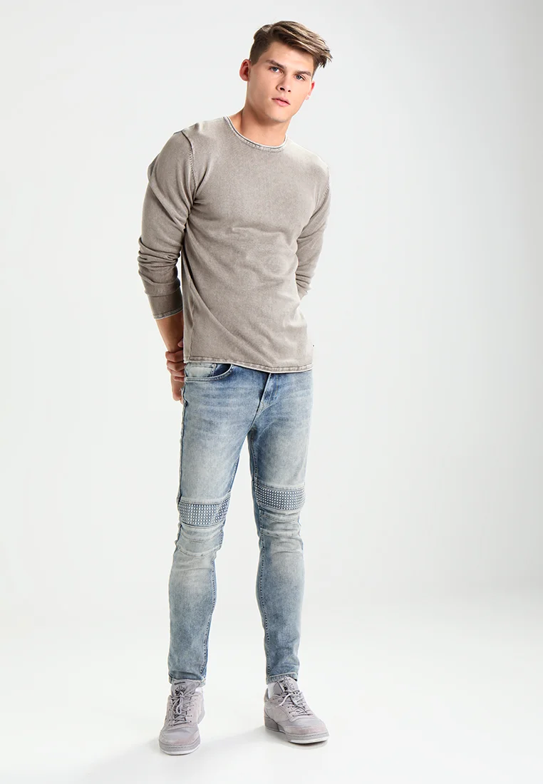 Suéter de cuello redondo con lavado Garson de Only & Sons