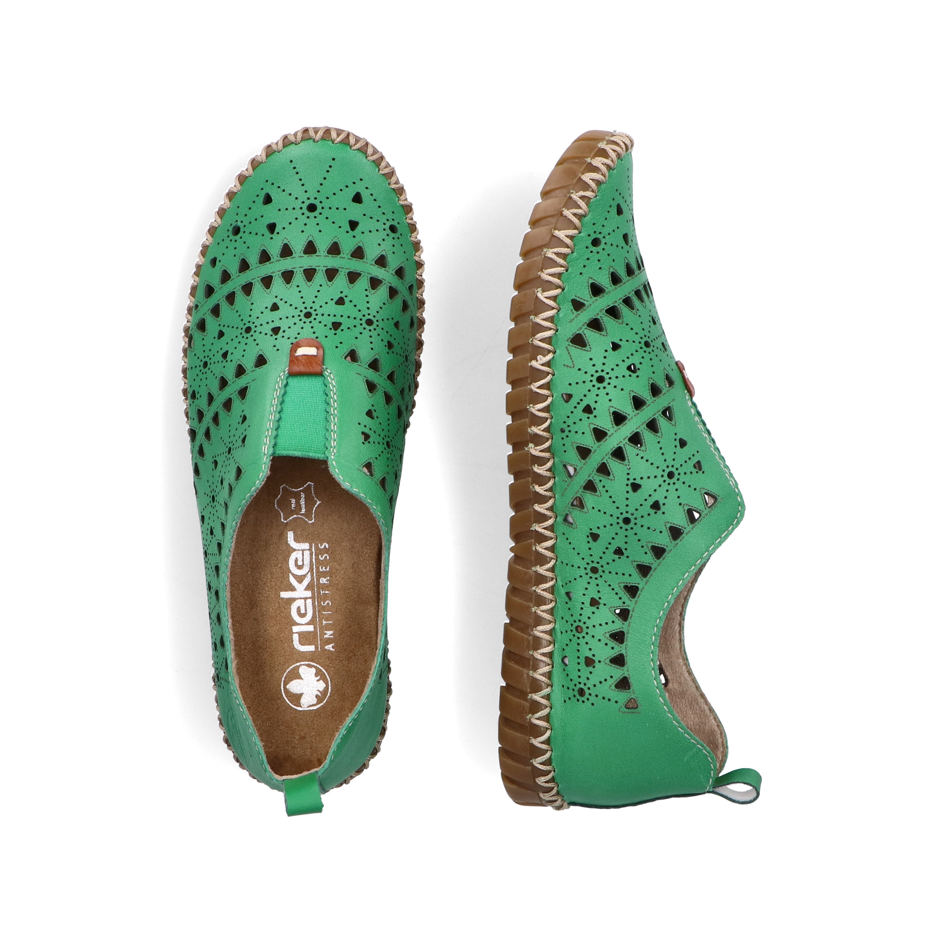 Rieker Damen Slipper waldgrün