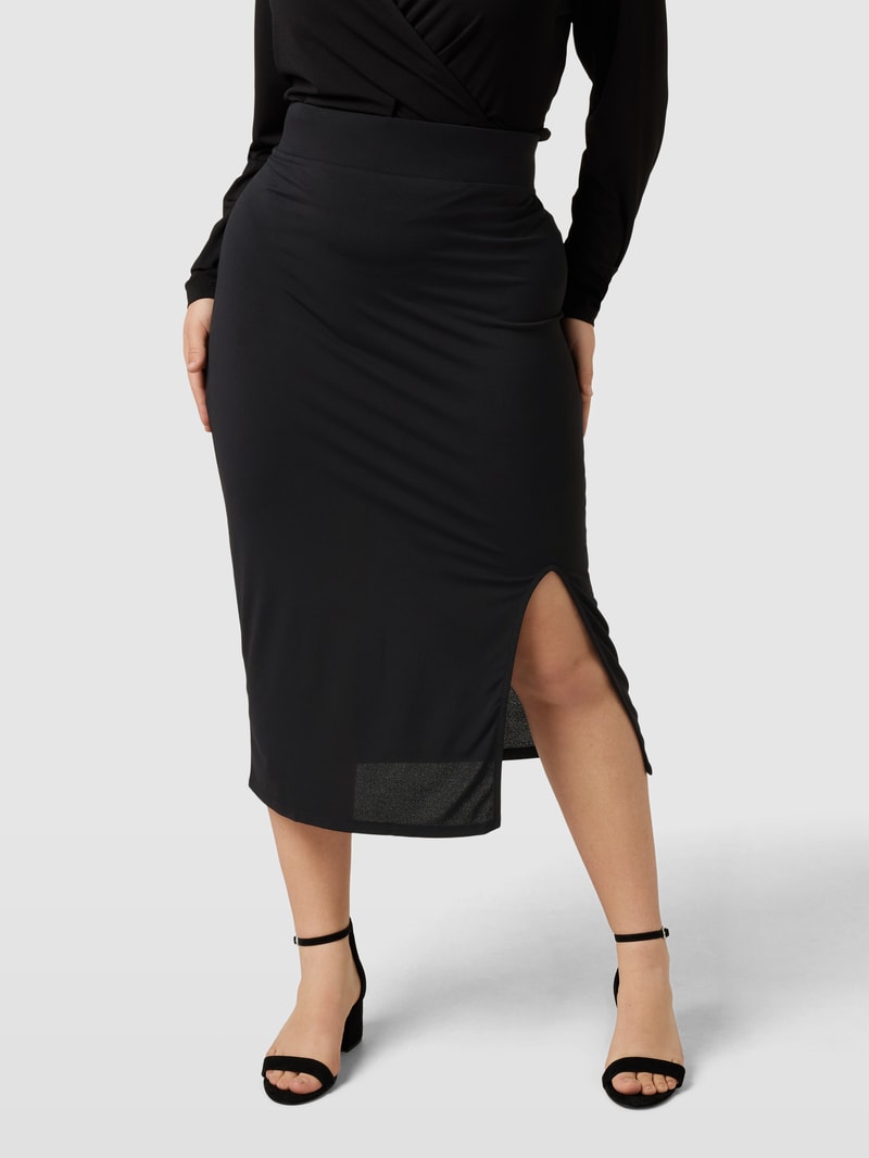 PLUS SIZE Midirock von Evoked Vila Modell 'VIBORNEO' in schwarz