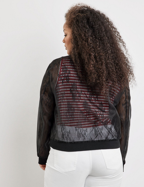 Transparenter Spitzen-Blouson