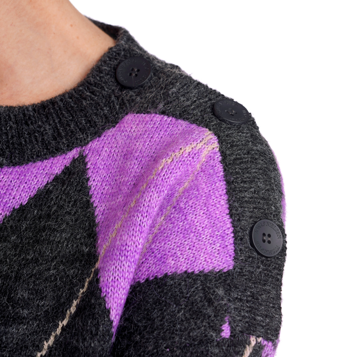 Damen Strickpullover mit Rauten-Allover