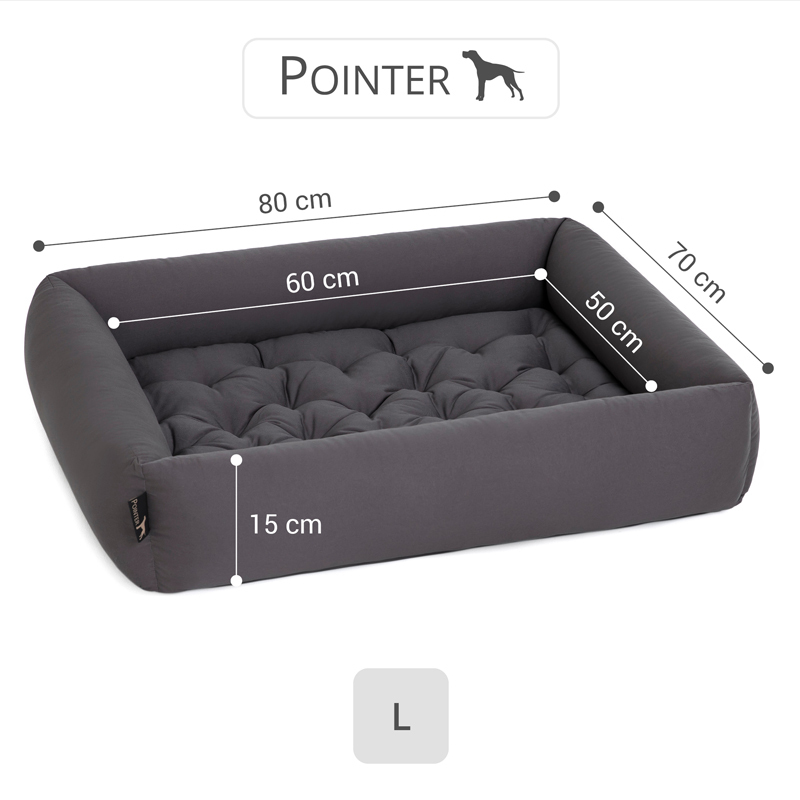Pointer Hundebetten Pointer Liegeplatz anthrazit L