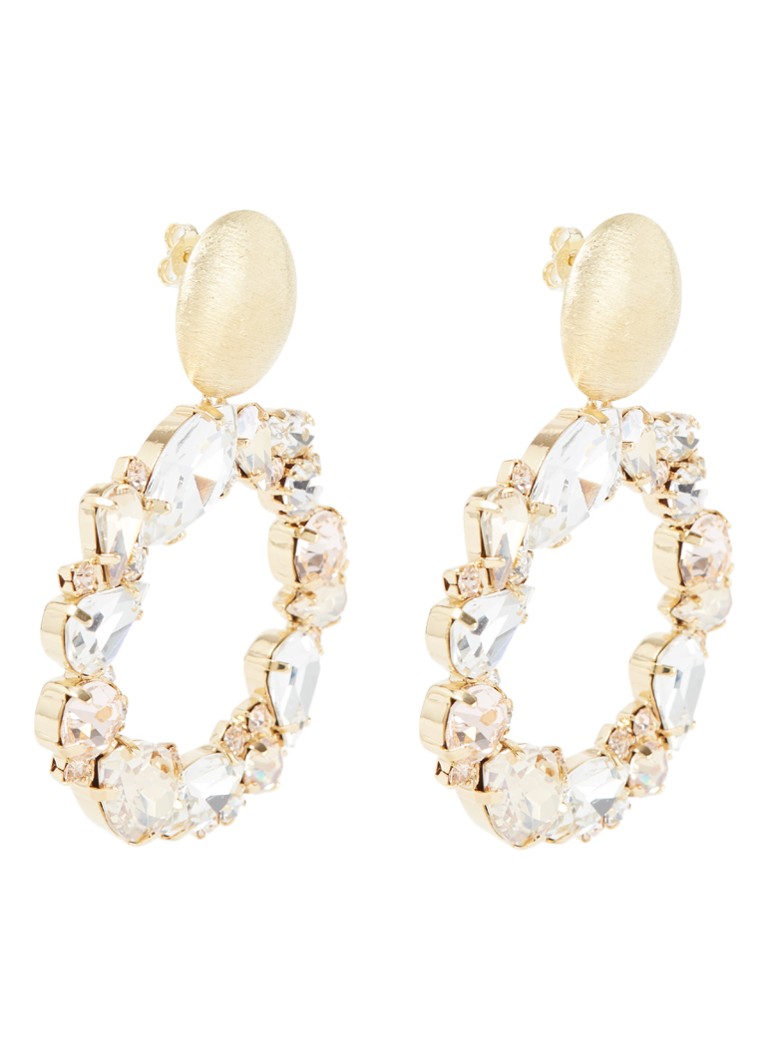 LOTT. gioielli Strass Lynn gold plated stud earrings