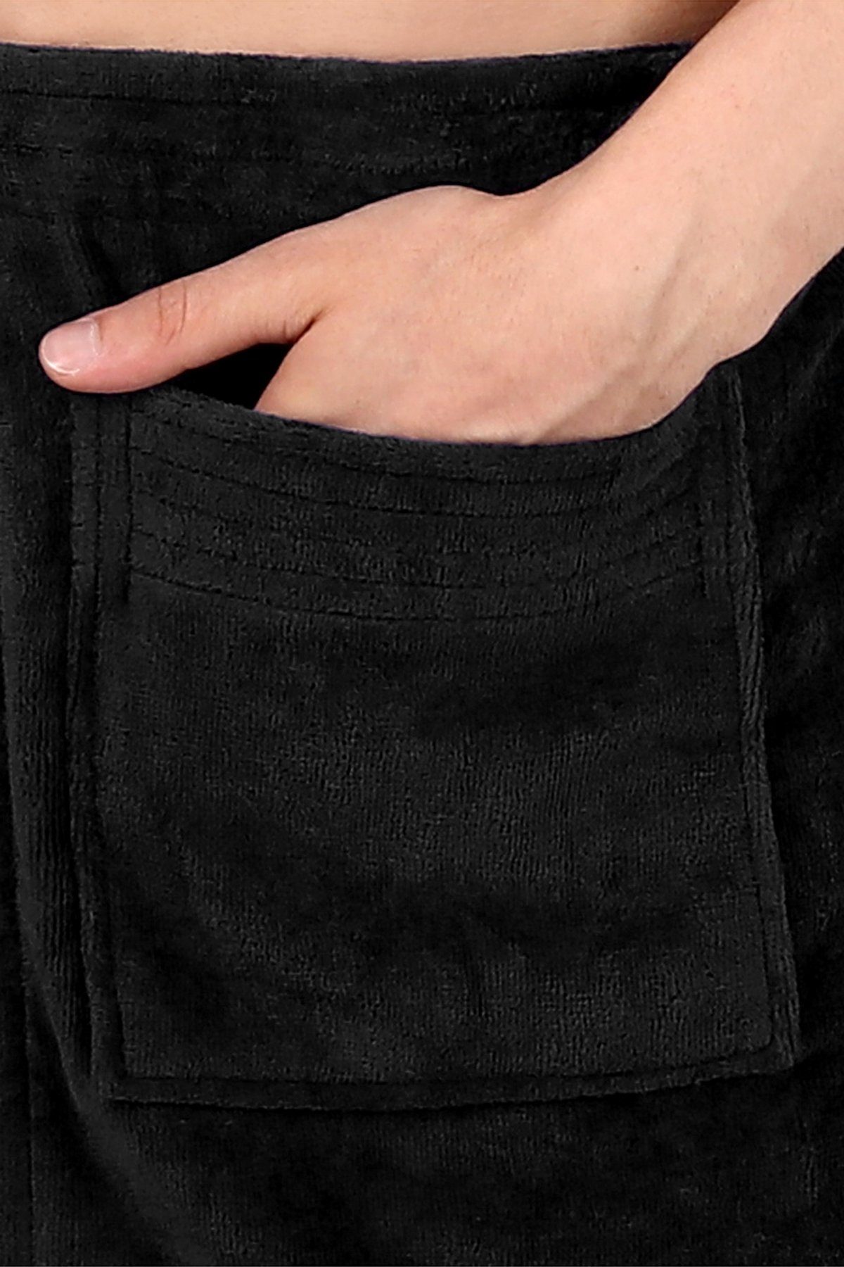 NoblesBox Saunatuch Herren Saunakilt, Baumwolle (1-St), Modern Bademantel, Mit Klettverschluss